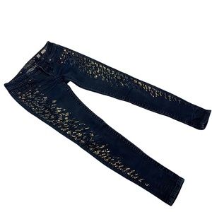 Miss Me signature super skinny sequin jeans dark wash size 26